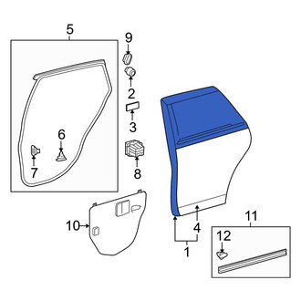 Toyota OE - Rear Left Door Shell