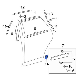 Toyota OE - Rear Left Stone Guard