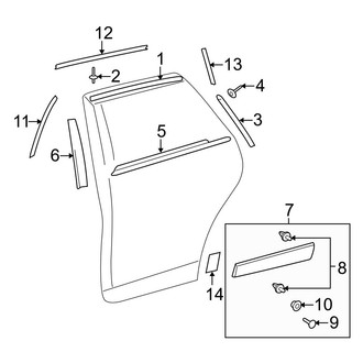 Toyota OE - Rear Door - Exterior Trim