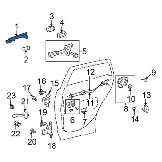 Toyota OE - Rear Outer Exterior Door Handle