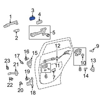 Toyota OE - Rear Outer Exterior Door Handle Cover