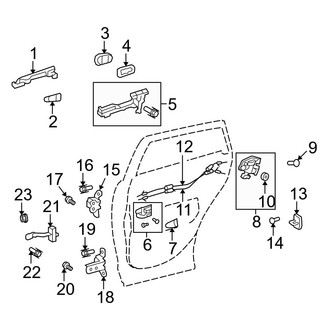 Toyota OE - Rear Door - Lock & Hardware