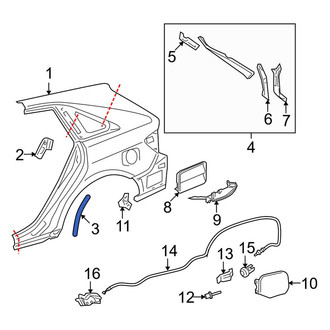 Toyota OE - Rear Right Side Body Trim Protector