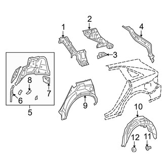 Toyota OE - Quarter Panel - Inner Structure