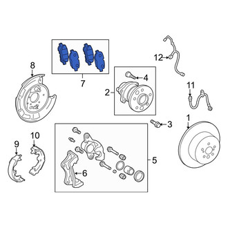 Toyota OE - Rear Disc Brake Pad Set