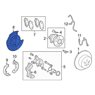 Toyota OE - Rear Right Brake Backing Plate