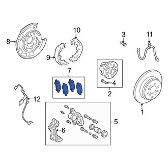 Toyota OE - Rear Disc Brake Pad Set