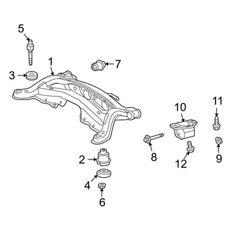 Toyota OE - Rear Suspension - Crossmembers & Components (AWD)