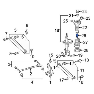 Toyota OE - Rear Suspension Strut Bumper