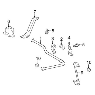 Toyota OE - Rear Suspension - Stabilizer Bar & Components (AWD)