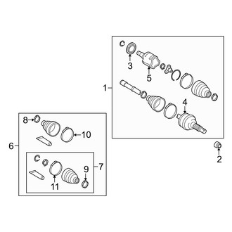 Toyota OE - Rear Suspension - Drive Axles (AWD)
