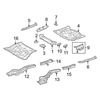 Toyota OE - Rear Body & Floor - Floor & Rails