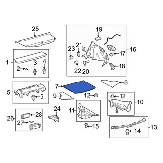 Toyota OE - Rear Center Trunk Floor Access Cover