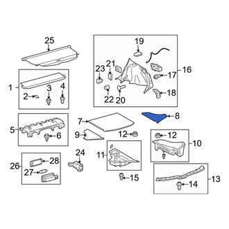 Toyota OE - Rear Right Trunk Floor Access Cover