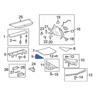 Toyota OE - Rear Left Trunk Floor Access Cover