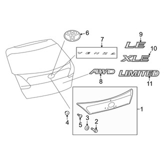 Toyota OE - Lift Gate - Exterior Trim