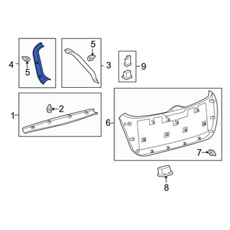 Toyota OE - Rear Left Liftgate Trim
