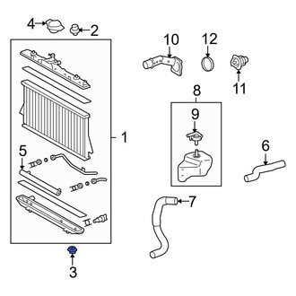 Toyota OE - Lower Radiator Insulator