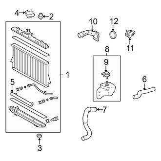 Toyota OE - Cooling - Radiator & Components (LE / XLE 2.7L)