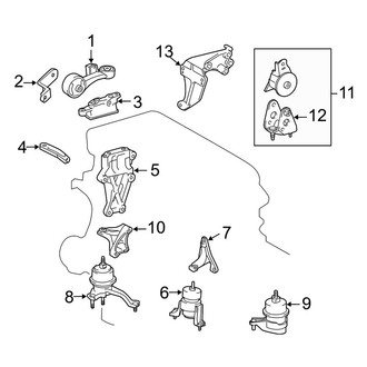 Toyota OE - Engine / Transaxle - Engine & Transmission Mounting (2.7L)