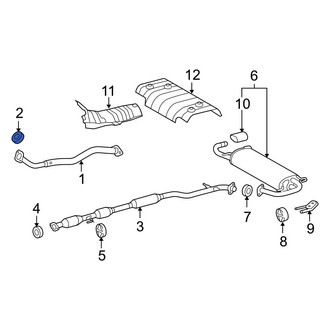 Toyota OE - Rear Left Catalytic Converter Gasket