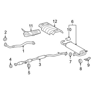 Toyota OE - Exhaust System - Exhaust Components (2.7L)