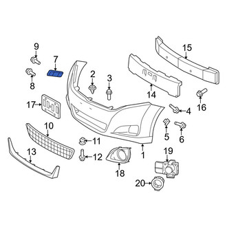 Toyota OE - Front Left Bumper Cover Support Rail