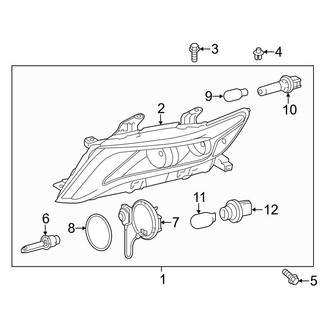 Toyota OE - Front Lamps - Headlamp Components (With HID Lamp)