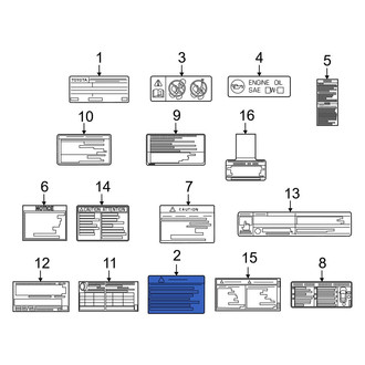 Toyota OE - A/C System Information Label