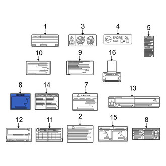 Toyota OE - Fuel Information Label