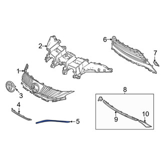 Toyota OE - Front Left Upper Grille Molding