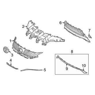 Toyota OE - Front Bumper & Grille - Grille & Components
