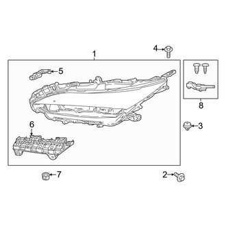 Toyota OE - Front Lamps - Headlamp Components (LED Lamps), (LE)