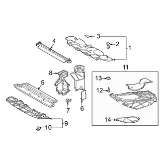Toyota OE - Radiator Support - Splash Shields