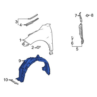 Toyota OE - Front Left Fender Splash Shield