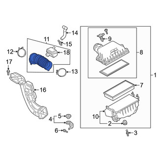 Toyota OE - Front Engine Air Intake Hose