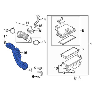 Toyota OE - Front Engine Air Intake Hose