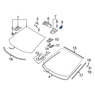 Toyota OE - Interior Rear View Mirror Cover Access Cover