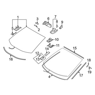 Toyota OE - Windshield - Glass