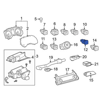 Toyota OE - Trip Odometer Reset Stem Knob
