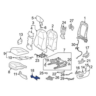 Toyota OE - Left Power Seat Wiring Harness Bracket