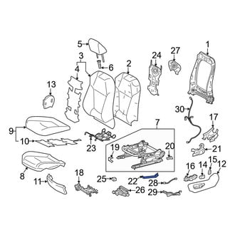 Toyota OE - Front Center Left Seat Track Cover
