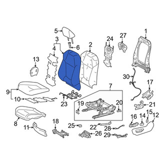 Toyota OE - Front Left Seat Back Cushion Cover