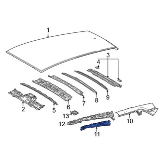 Toyota OE - Left Roof Side Rail Reinforcement