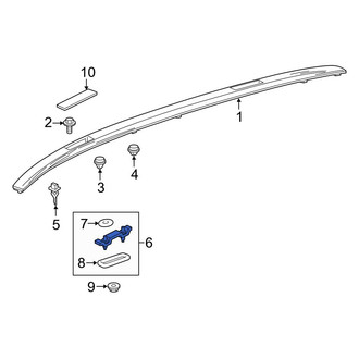 Toyota OE - Center Left Roof Luggage Carrier Side Rail Bracket