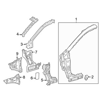 Toyota OE - Pillars, Rocker & Floor - Hinge Pillar