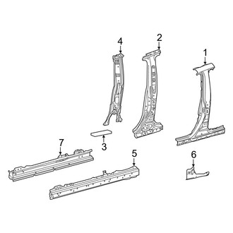 Toyota OE - Pillars, Rocker & Floor - Center Pillar & Rocker