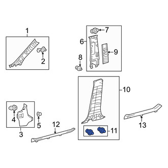 Toyota OE - Lower Body B-Pillar Trim Panel Clip