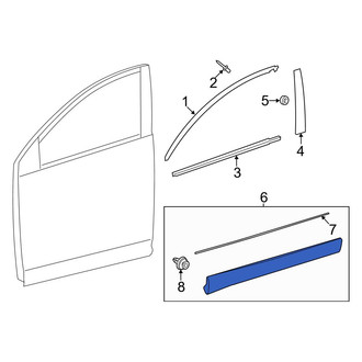 Toyota OE - Front Left Door Molding
