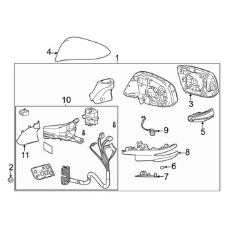 Toyota OE - Front Door - Outside Mirrors
